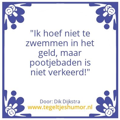 Tegeltje: Pootjebaden