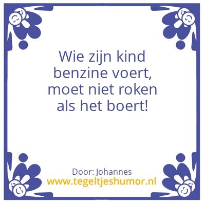 Tegeltje: benzine