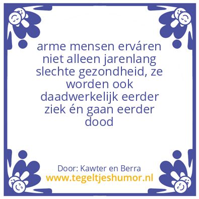 Tegeltje: Armoede