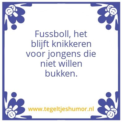 Tegeltje: Fussboll