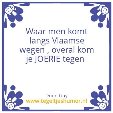 Tegeltje: Joerie