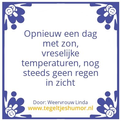 Tegeltje: Het weer
