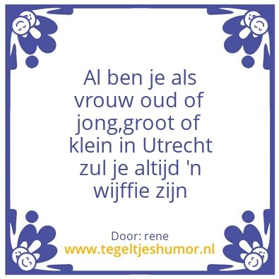Tegeltje: wijffie