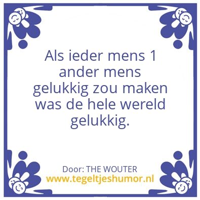 Tegeltje: gastvrijheid