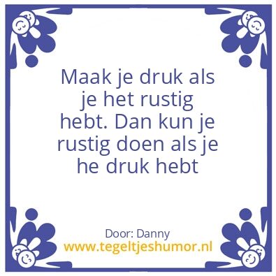 Tegeltje: Werken
