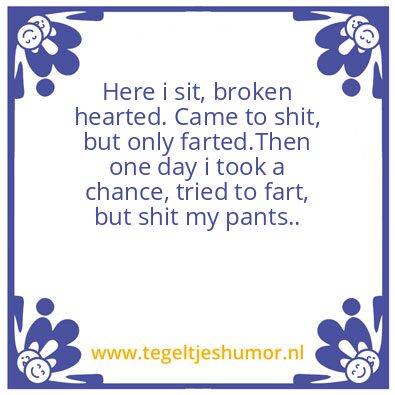 Tegeltje: Shit Farted