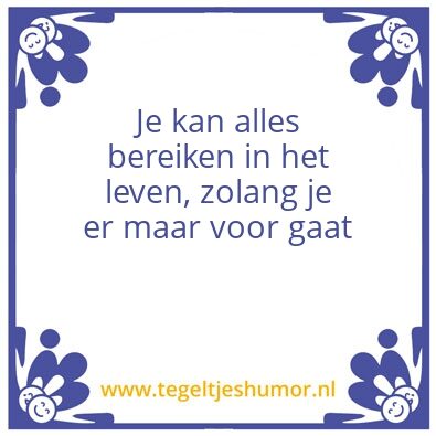 Tegeltje: Overtuiging