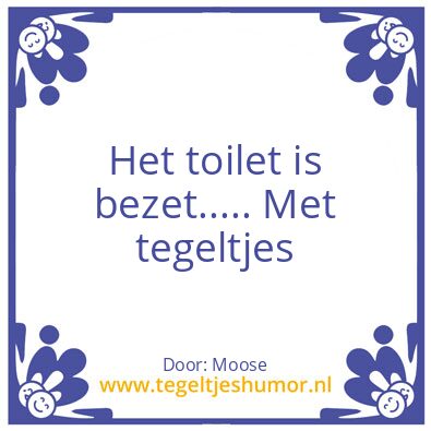 Tegeltje: Toilet