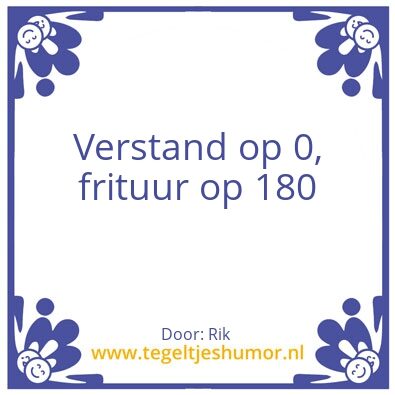 Tegeltje: Verstand