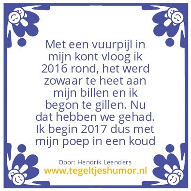 Tegeltje: nieuwjaar