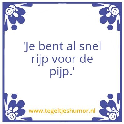 Tegeltje: Pijp