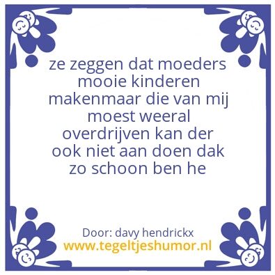 Tegeltje: moeders