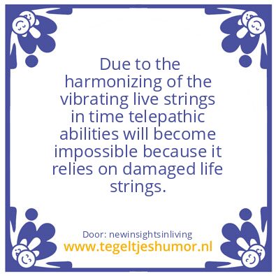 Tegeltje: telepathic abilities
