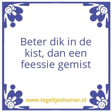 Tegeltje: Feest