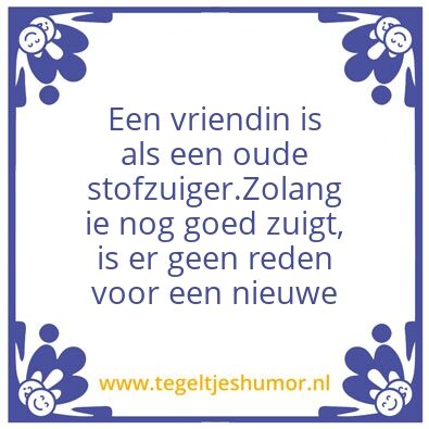 Tegeltje: Stofzuigers