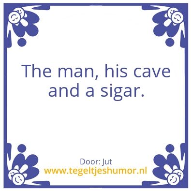 Tegeltje: The mancave
