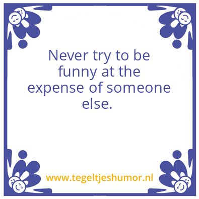 Tegeltje: Funny
