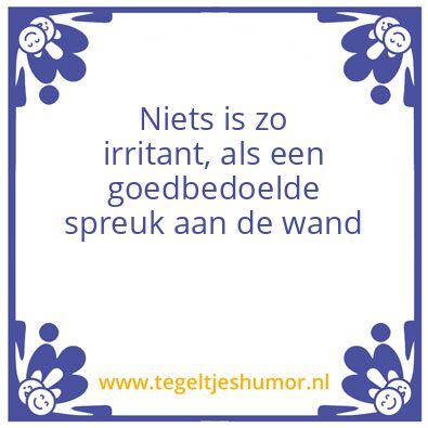 Tegeltje: Tegeltje