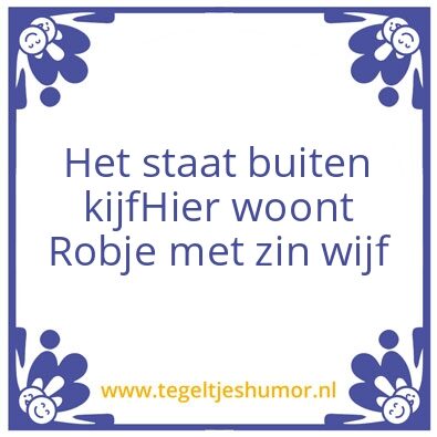 Tegeltje: Hennie.