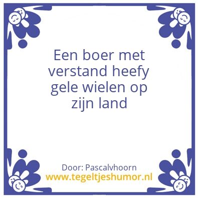 Tegeltje: Boer