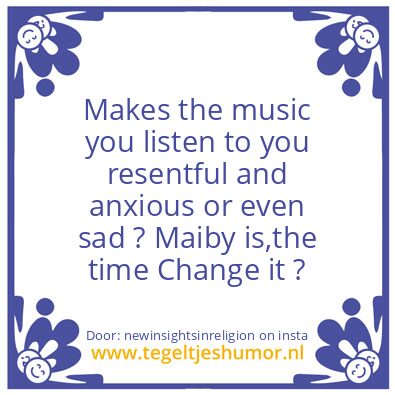 Tegeltje: the music you listen