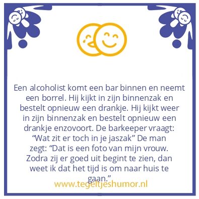 Tegeltje: FOTO IN EEN BINNENZAK