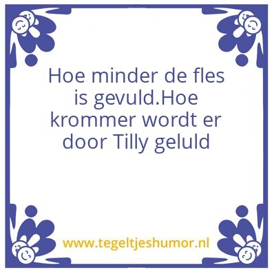 Tegeltje: Tilly