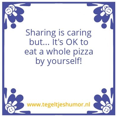 Tegeltje: Pizza