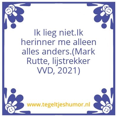 Tegeltje: Rutte