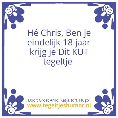 Tegeltje: Chris Roelfsema