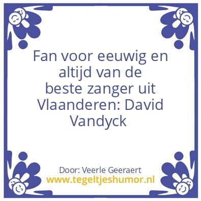 Tegeltje: Davidje