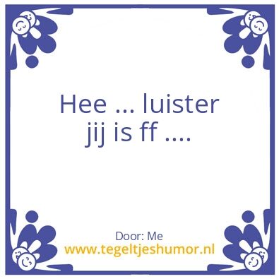 Tegeltje: Luisteren