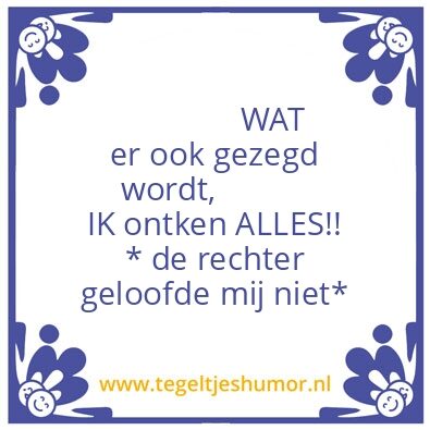 Tegeltje: sen