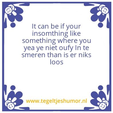 Tegeltje: De vakman