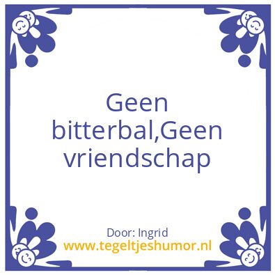 Tegeltje: bitterballen