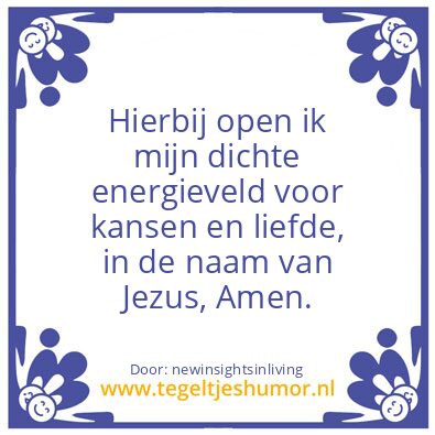 Tegeltje: energy field