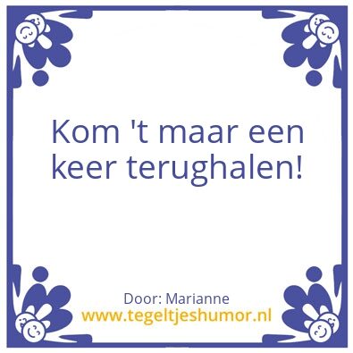 Tegeltje: Marianne
