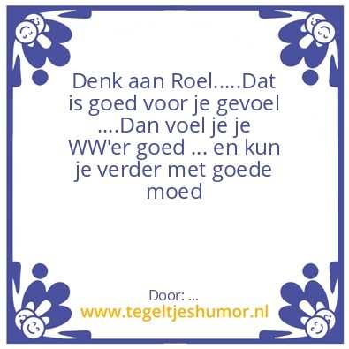 Tegeltje: …