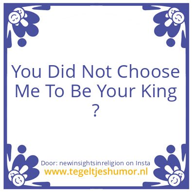 Tegeltje: ONE KING.