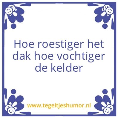Tegeltje: Roestig