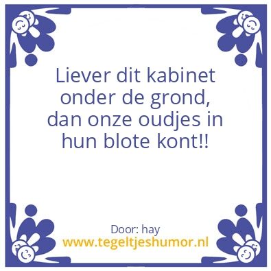 Tegeltje: kabinet