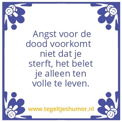 Tegeltje: Angst