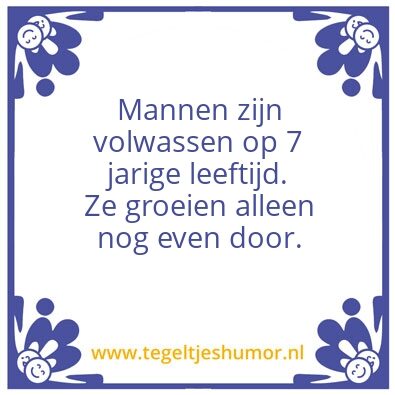 Tegeltje: Mannen