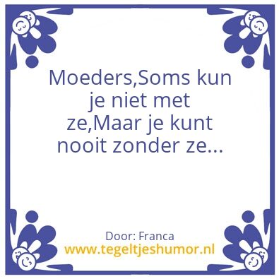 Tegeltje: Moeders