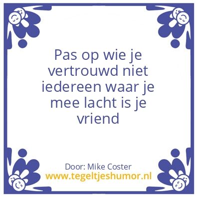 Tegeltje: vertrouwen