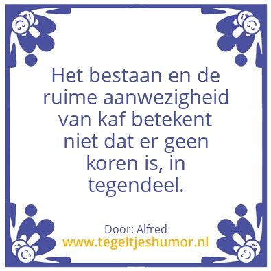 Tegeltje: Kaf & Koren