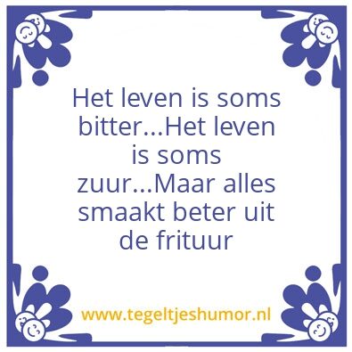 Tegeltje: Culinaire Wijsheid