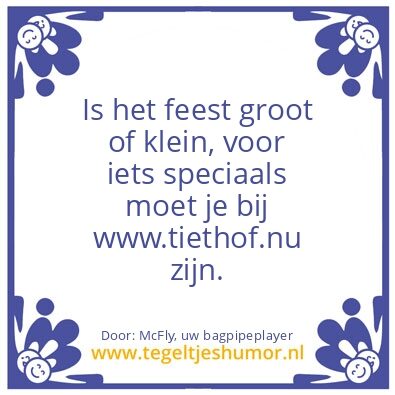Tegeltje: McFly, uw bagpipeplayer