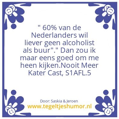 Tegeltje: Taboe op verslaving