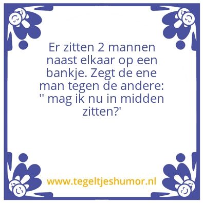 Tegeltje: Het midden